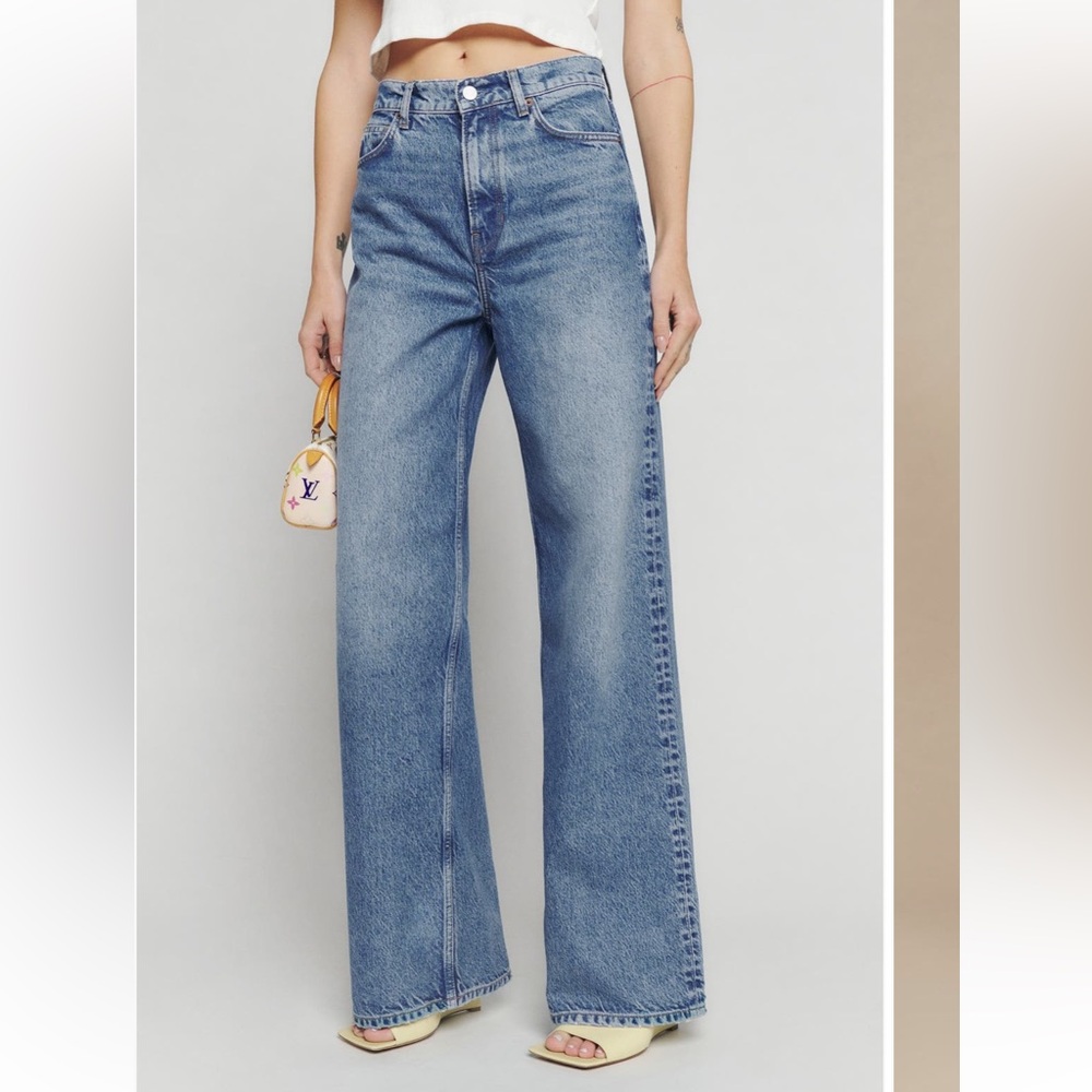 Reformation cary slouchy high rise wide leg jeans